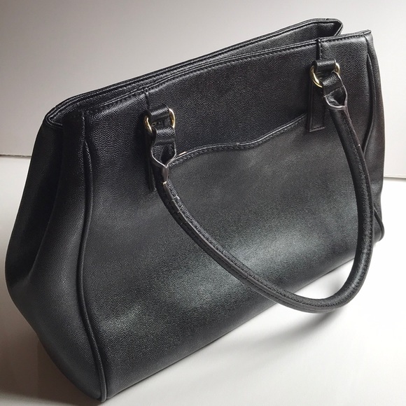 Anne Klein black satchel bag - Picture 3 of 8